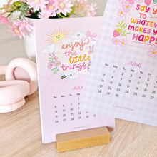 Load image into Gallery viewer, The Rosy Redhead Cute girly Positive Quote 2026 desk calendar