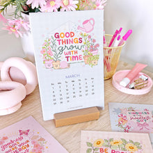 Load image into Gallery viewer, The Rosy Redhead Cute girly Positive Quote 2026 desk calendar