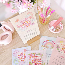 Load image into Gallery viewer, The Rosy Redhead Cute girly Positive Quote 2026 desk calendar