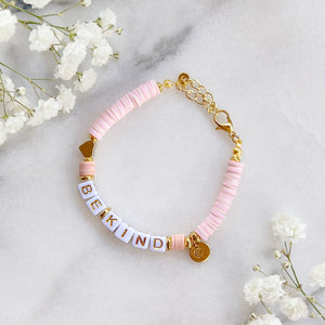 The Rosy Redhead Cute Positive Reminder Bracelet Accessory Be Kind Pink