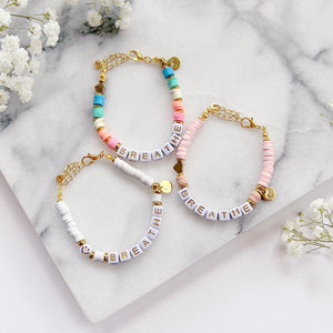 The Rosy Redhead Cute Positive Reminder Bracelet Accessory Breathe