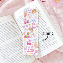 Load image into Gallery viewer, The Rosy Redhead-Cute Girly Happy Quote Bookmark-Life is Better with Books and Treats