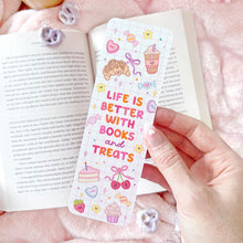 Load image into Gallery viewer, The Rosy Redhead-Cute Girly Happy Quote Bookmark-Life is Better with Books and Treats