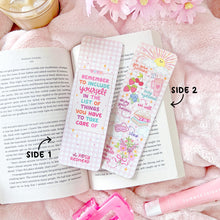 Load image into Gallery viewer, The Rosy Redhead-Cute Self-Care Quote Pink Bookmark-Positive-Reminder