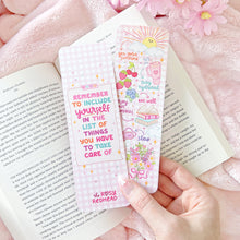 Load image into Gallery viewer, The Rosy Redhead-Cute Self-Care Quote Pink Bookmark-Positive-Reminder