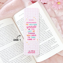 Load image into Gallery viewer, The Rosy Redhead-Cute Self-Care Quote Pink Bookmark-Positive-Reminder