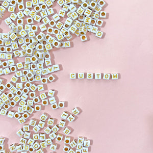 The Rosy Redhead Cute Custom Word Bead Bracelet Accessory