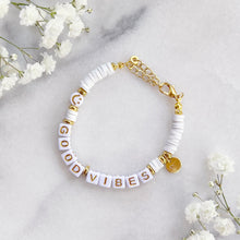 Load image into Gallery viewer, The Rosy Redhead Cute Positive Reminder Bracelet Accessory Good Vibes White