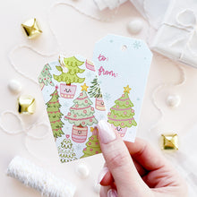 Load image into Gallery viewer, The Rosy Redhead Holiday Gift Tag Cute Christmas Trees