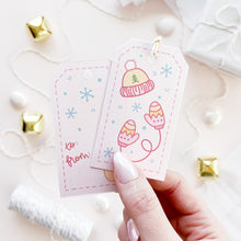 Load image into Gallery viewer, The Rosy Redhead Holiday Gift Tag Cute Cozy Christmas