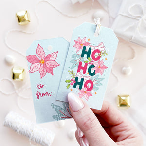 The Rosy Redhead Holiday Gift Tag Cute Christmas