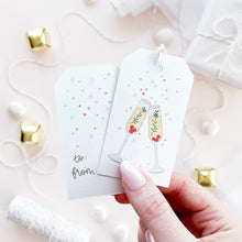 Load image into Gallery viewer, The Rosy Redhead Holiday Gift Tag Cute Christmas Cheers