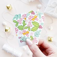 Load image into Gallery viewer, The Rosy Redhead Holiday Gift Tag Cute Christmas Holly Jolly