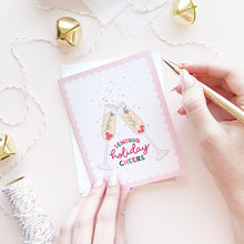 Load image into Gallery viewer, The Rosy Redhead Holiday Cheers Christmas Greeting Card Cute