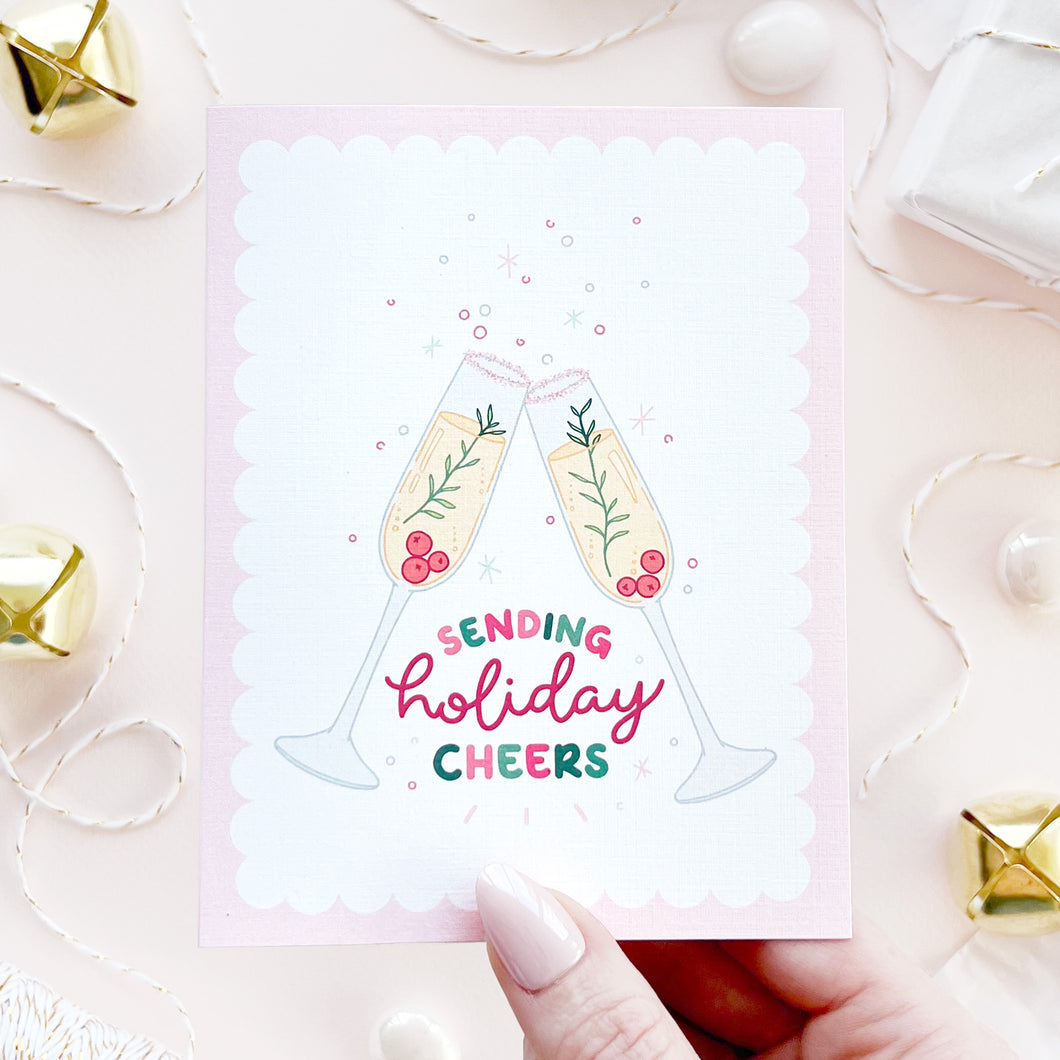 The Rosy Redhead Holiday Cheers Christmas Greeting Card Cute