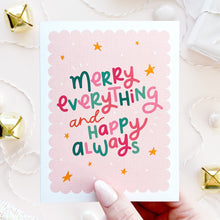 Load image into Gallery viewer, The Rosy Redhead Merry Everything Christmas Greeting Card Cute