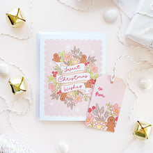 Load image into Gallery viewer, The Rosy Redhead Sweet Christmas Wishes Greeting Card Cute Gift Tag