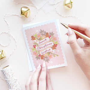 The Rosy Redhead Sweet Christmas Wishes Greeting Card Cute