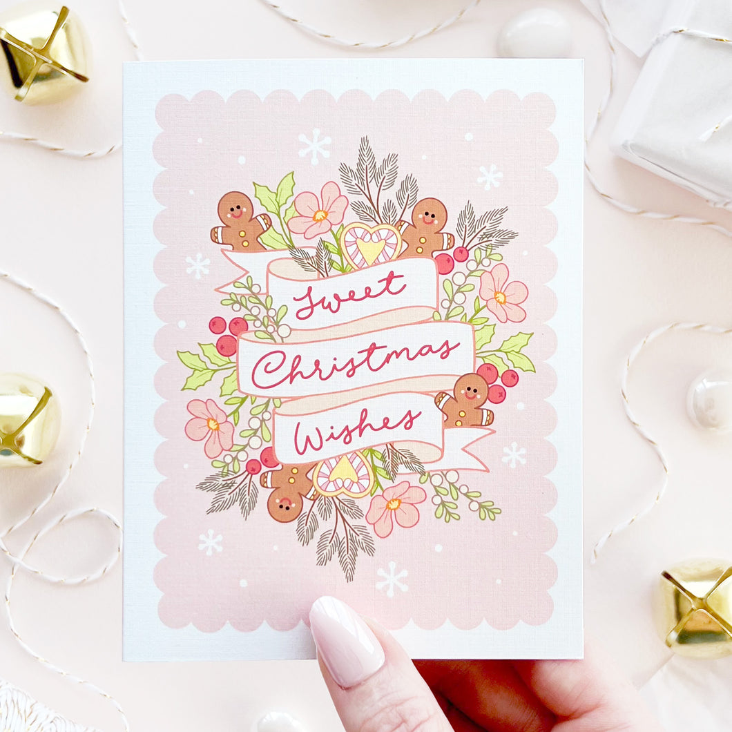 The Rosy Redhead Sweet Christmas Wishes Greeting Card Cute