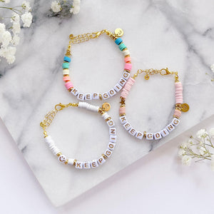 The Rosy Redhead Cute Custom Word Bead Bracelet Accessory