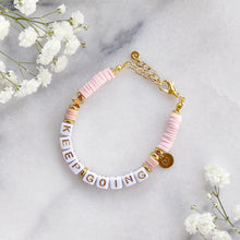 Load image into Gallery viewer, The Rosy Redhead Cute Positive Reminder Bracelet Accessory Keep Going Pink