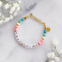 Load image into Gallery viewer, The Rosy Redhead Cute Positive Reminder Bracelet Accessory Keep Going Rainbow