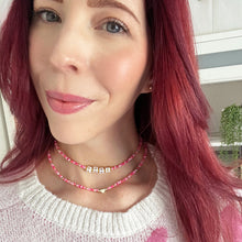 Load image into Gallery viewer, The Rosy Redhead Cute Pink Beaded Love Necklace Accessory