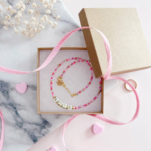 Load image into Gallery viewer, The Rosy Redhead Cute Pink Beaded Love Necklace Accessory