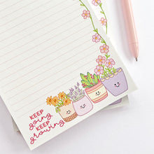 Load image into Gallery viewer, The Rosy Redhead-Cute plant lined notepad stationery