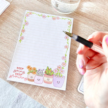 Load image into Gallery viewer, The Rosy Redhead-Cute plant lined notepad stationery