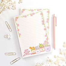 Load image into Gallery viewer, The Rosy Redhead-Cute plant lined notepad stationery