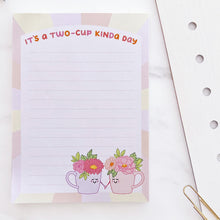 Load image into Gallery viewer, The Rosy Redhead Cute Mini to do list Notepad coffee floral cups