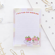 Load image into Gallery viewer, The Rosy Redhead Two Cup Kinda Day Mini cute notepad