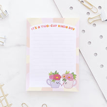 Load image into Gallery viewer, The Rosy Redhead Cute Mini to do list Notepad coffee floral cups