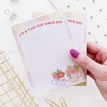 Load image into Gallery viewer, The Rosy Redhead Cute Mini to do list Notepad coffee floral cups