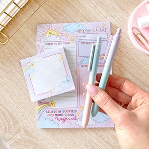 The Rosy Redhead Cute Stationery Notepad Set-Make Today Magical