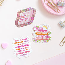Load image into Gallery viewer, The Rosy Redhead waterproof positive Sticker Bundle