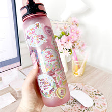 Load image into Gallery viewer, The Rosy Redhead waterproof cute stickers on bottle