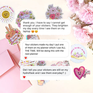 The Rosy Redhead waterproof positive Sticker Bundle Review