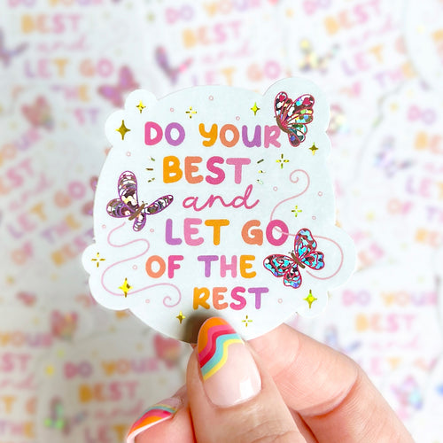 The Rosy Redhead Waterproof Sticker Do Your Best