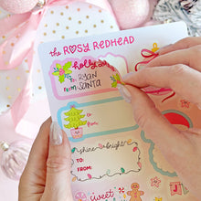 Load image into Gallery viewer, The Rosy Redhead Christmas Peel Stick Gift Labels Cute Holiday stickers Sheet