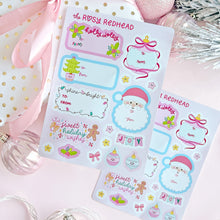 Load image into Gallery viewer, The Rosy Redhead Christmas Peel Stick Gift Labels Cute Holiday stickers Sheet Bundle
