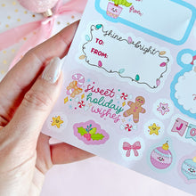 Load image into Gallery viewer, The Rosy Redhead Christmas Peel Stick Gift Labels Cute Holiday stickers Sheet