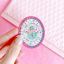 Load image into Gallery viewer, The Rosy Redhead Glitter Waterproof Snowman Snowflake Positive Cute Quote Sticker