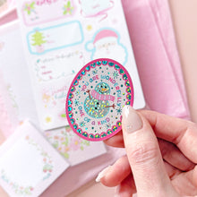 Load image into Gallery viewer, The Rosy Redhead Glitter Waterproof Snowman Snowflake Positive Cute Quote Sticker