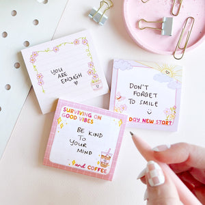 The Rosy Redhead Cute Sticky Notes Pink Stationery