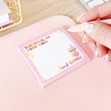 Load image into Gallery viewer, The Rosy Redhead Cute Sticky Notes Pink Stationery Coffee