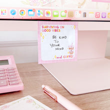 Load image into Gallery viewer, The Rosy Redhead Cute Sticky Notes Pink Stationery Coffee