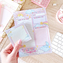 Load image into Gallery viewer, Notepad-Sticky-Notes-Cute-5x7-Daily-Day-Planner-Sun-Moon-Stars