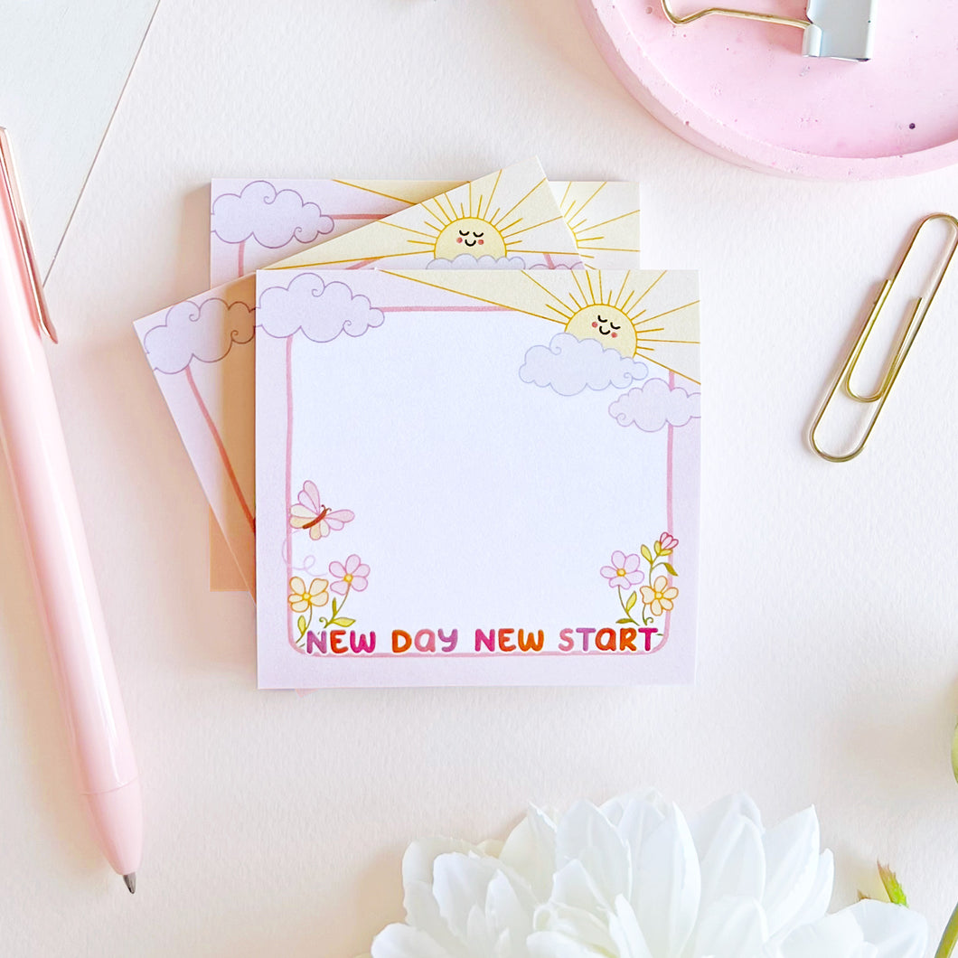 The Rosy Redhead Cute Sticky Notes Pink Stationery Sunshine